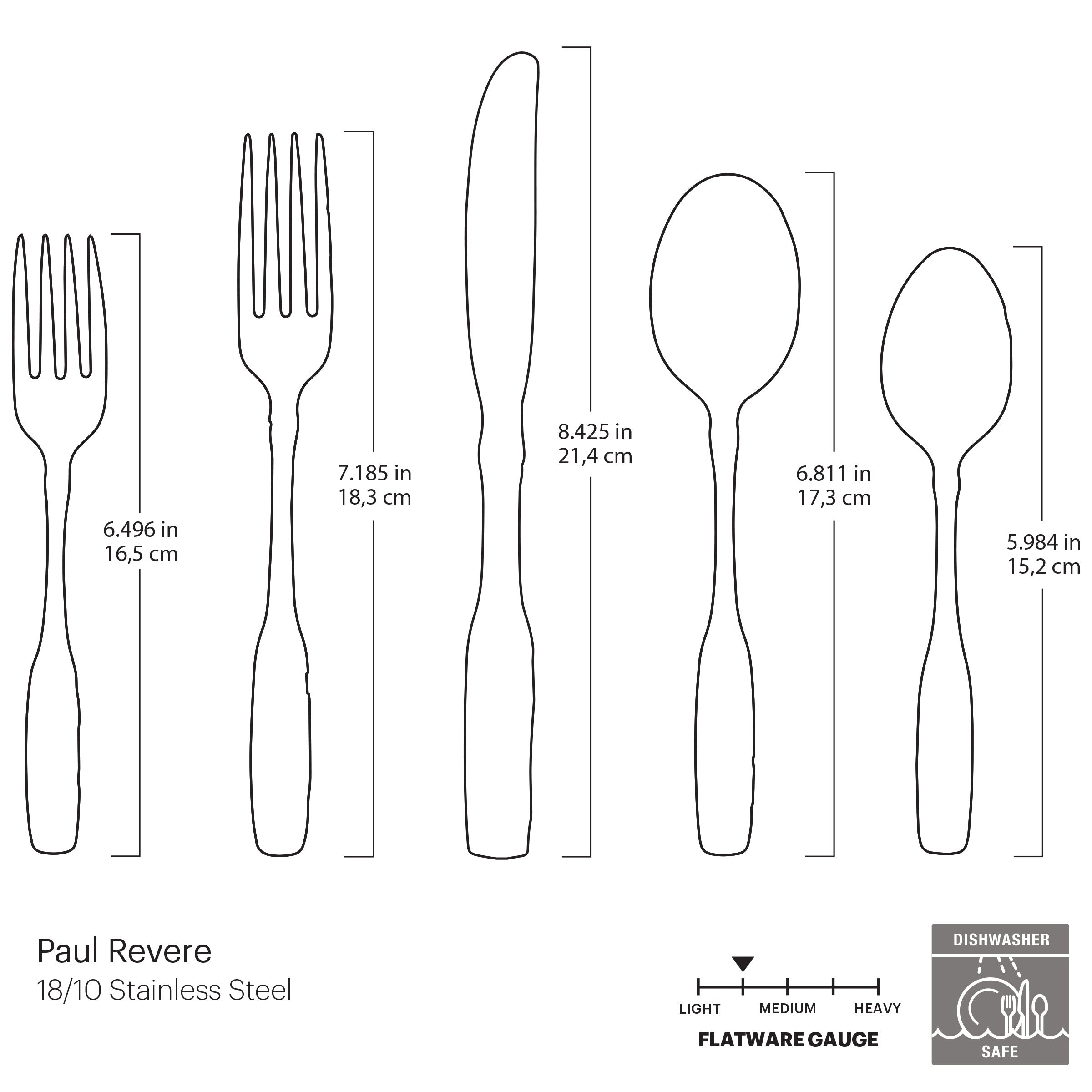 Paul Revere 5 Piece Place Setting